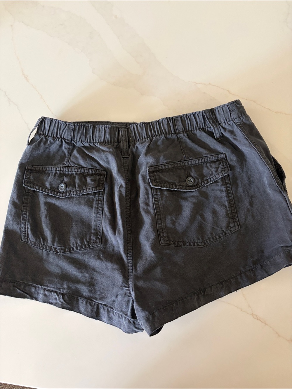 aerie High-Rise Utility Shorts in Slate - Picture 3 of 5